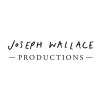 Joseph Wallace logo with Joseph Wallace text in handwritten font and productions in typeface